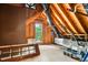 Unfinished attic with window and HVAC system at 11619 Appaloosa W Run, Raleigh, NC 27613