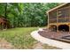This home has a spacious backyard, landscaping, mature trees and a screened in porch at 11619 Appaloosa W Run, Raleigh, NC 27613
