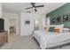 The main bedroom has a view to the bathroom and hallway at 1172 Cottonsprings Dr, Wendell, NC 27591