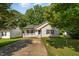 Charming single-story home with blue shutters, a cozy front porch, and a well-maintained lawn at 1261 Grovewood Dr, Clayton, NC 27520