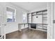 Home office with custom built-ins and ample natural light provides a productive workspace at 1505 Willow Landing Way, Willow Springs, NC 27592
