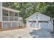 Detached two-car garage and screened-in porch at 18 Clearwater Dr, Durham, NC 27707