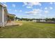 A large backyard with a deck and a view of the neighborhood at 19 Linda Lou Ln # 19, Angier, NC 27501