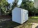 Well-maintained backyard featuring a storage shed, perfect for storing outdoor equipment at 205 Bog Hill Ln, Cary, NC 27519