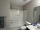 Bathroom featuring a bath tub, shower, and a toilet at 205 Bog Hill Ln, Cary, NC 27519