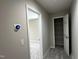 View of a hallway that leads to a bedroom and closet with shelves at 205 Bog Hill Ln, Cary, NC 27519