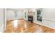 Inviting living room with hardwood floors and a cozy fireplace at 212 Heidinger Dr, Cary, NC 27511
