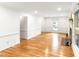Open-concept living room features hardwood floors and plenty of natural light at 212 Heidinger Dr, Cary, NC 27511