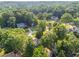 Gorgeous aerial view of a neighborhood with lush greenery and charming homes at 2205 Bufflehead Rd, Raleigh, NC 27616
