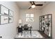 Cozy home office setup with stylish decor and natural light, perfect for remote work at 2321 Gathering Sq Ct, Fuquay Varina, NC 27526