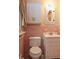 Bathroom featuring a white cabinet with vanity and an adjacent white toilet at 2440 Gardner Holt Rd, Burlington, NC 27215