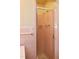Bathroom with pink tiles featuring a shower with a glass door at 2440 Gardner Holt Rd, Burlington, NC 27215
