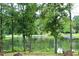 Scenic view of the pond framed by trees; stacked firewood visible on the edge of the frame at 2440 Gardner Holt Rd, Burlington, NC 27215