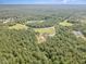 An aerial shot reveals a secluded home surrounded by lush greenery, offering privacy and tranquility at 407 Kadir Womble Dr, New Hill, NC 27562