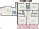 Second floor plan featuring three bedrooms, multiple bathrooms, Gathering room and open porch at 407 Kadir Womble Dr, New Hill, NC 27562