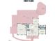 First floor floorplan showing layout of a home with an open porch, primary bedroom, and yard at 407 Kadir Womble Dr, New Hill, NC 27562