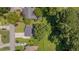 An aerial view of residences with mature trees, showcasing the neighborhood's layout and verdant landscaping at 4140 Willow Haven Ct, Raleigh, NC 27616
