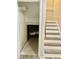 Basement with a stairway, storage space, and exposed ductwork at 4403 Sunburst Ct, Raleigh, NC 27613