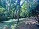 Lush, private backyard with mature trees offering a serene and natural setting at 5257 Vann St, Raleigh, NC 27606