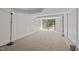 Finished basement with carpet, natural light and a sliding glass door to the backyard at 5257 Vann St, Raleigh, NC 27606