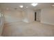 Spacious carpeted bonus room with recessed lighting and neutral color palette at 536 Rockcastle Dr, Cary, NC 27519