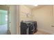 Well-lit laundry room with modern washer/dryer and ample storage at 536 Rockcastle Dr, Cary, NC 27519