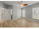 Bright bedroom with hardwood floors, closet and ensuite at 606 Corrigan Way, Cary, NC 27519
