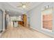 Open-concept living space with kitchen and dining areas at 606 Corrigan Way, Cary, NC 27519