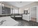 Main bathroom featuring dual sinks, walk-in shower, and tub, providing plenty of space at 6965 Ogburn Farms Dr, Willow Springs, NC 27592