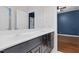 Bathroom featuring double sinks, a white countertop, and vanity at 105 Bathgate Ln, Cary, NC 27513