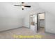Bedroom with angled ceilings, a ceiling fan, and an open doorway to the hallway at 110 Broadleaf Ln, Louisburg, NC 27549