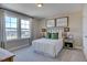 Inviting bedroom with natural light, cozy bedding, and stylish decor at 124 Seagraves Creek Ln, Holly Springs, NC 27540