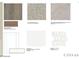 Selection of hardwood flooring, carpet, tile, countertops, and backsplash for the home at 124 Seagraves Creek Ln, Holly Springs, NC 27540
