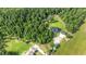 Amazing aerial view of the house surrounded by lush green trees and lawn at 125 Attena Way, Zebulon, NC 27597