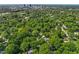 An expansive view shows the large canopy of mature trees of the homes in the area and a city skyline on the horizon at 1311 Norton St, Durham, NC 27701