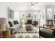 Bright and airy living room with fireplace, hardwood floors, comfortable seating, and large windows at 204 Towne Ridge Ln, Chapel Hill, NC 27516