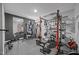 Finished basement featuring a comprehensive home gym setup, perfect for fitness enthusiasts at 206 Vandercroft Way, Bunnlevel, NC 28323