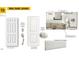 Interior trim, paint, and door samples showcasing design options and style choices for customizing the space at 246 Norman Ave, Lillington, NC 27546
