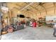 Large insulated storage area with high ceilings, shelving, and fans at 255 Morris Rd, Pittsboro, NC 27312
