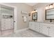 Beautiful bathroom with double sink vanity, granite countertops, storage and walk-in closet at 2945 Chimney Hill Trl, Rocky Mount, NC 27804