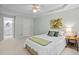 Spacious bedroom with natural light, a tray ceiling, and access to an ensuite bathroom at 308 Fleming Dr, Durham, NC 27712