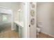 Bathroom featuring a double vanity and separate toilet at 316 Academia Ct, Durham, NC 27713