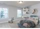 A childs bedroom with neutral walls, trim and carpet and 2 windows providing ample natural light at 354 Crimson Way, Pittsboro, NC 27312