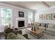 Comfortable living room features a fireplace, plush seating, and natural light, creating a cozy and inviting atmosphere at 354 Crimson Way, Pittsboro, NC 27312