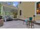 Charming home exterior with a covered patio, outdoor seating, and a well-maintained yard at 3650 Pleasants Ridge Dr, Wake Forest, NC 27587