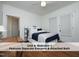 Bright bedroom with white and blue bedding, featuring a separate entrance and attached bathroom at 407 Coolidge St # A, Chapel Hill, NC 27516