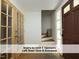 Entryway with stairs leading up to Unit C and door to Unit B entrance at 407 Coolidge St # A, Chapel Hill, NC 27516