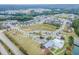 Aerial view of a new construction neighborhood with community pool and amenities at 428 Mill Station Ln, Wendell, NC 27591
