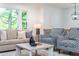 Cozy living room featuring natural light, plush seating, modern table, and decorative accents at 4349 Pickwick Dr, Raleigh, NC 27613