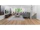 Bright and airy living room offers a relaxing retreat with modern decor and plenty of natural light at 4349 Pickwick Dr, Raleigh, NC 27613